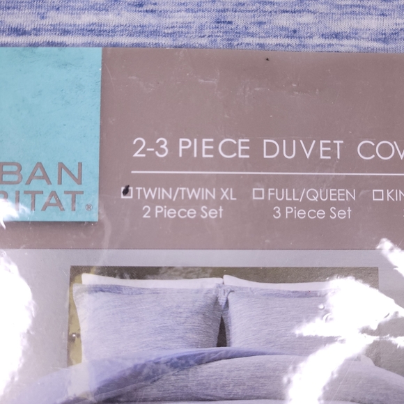 Urban Habitat Space Dye Jersey Duvet Cover Twin - Picture 4 of 6